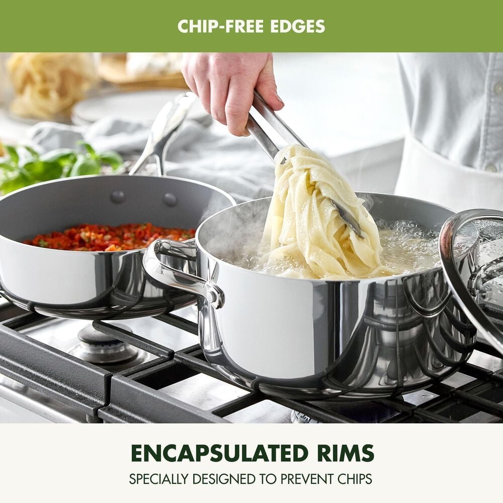Green Pan Valencia Pro 11-Piece Cookware Set in Stainless Steel, , large