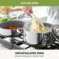 Green Pan Valencia Pro 11-Piece Cookware Set in Stainless Steel, , large