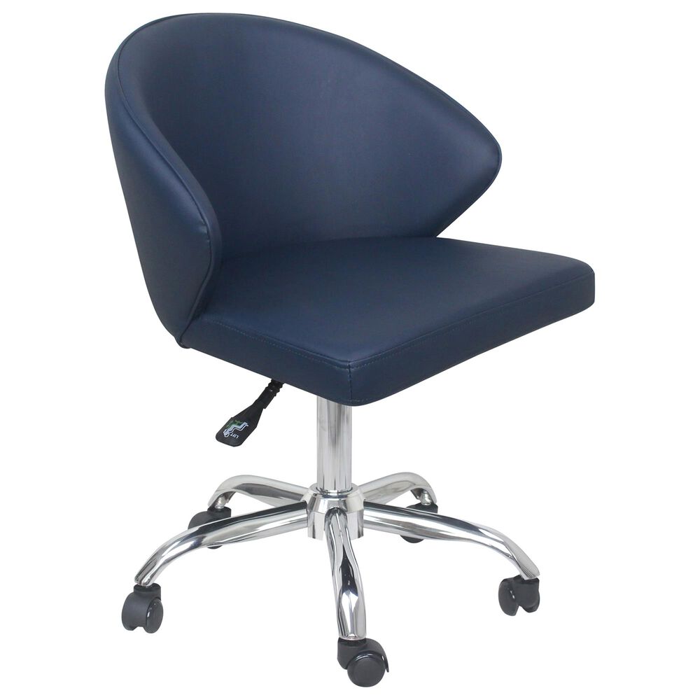 Moe's Home Collection Albus Swivel Office Chair in Blue, , large