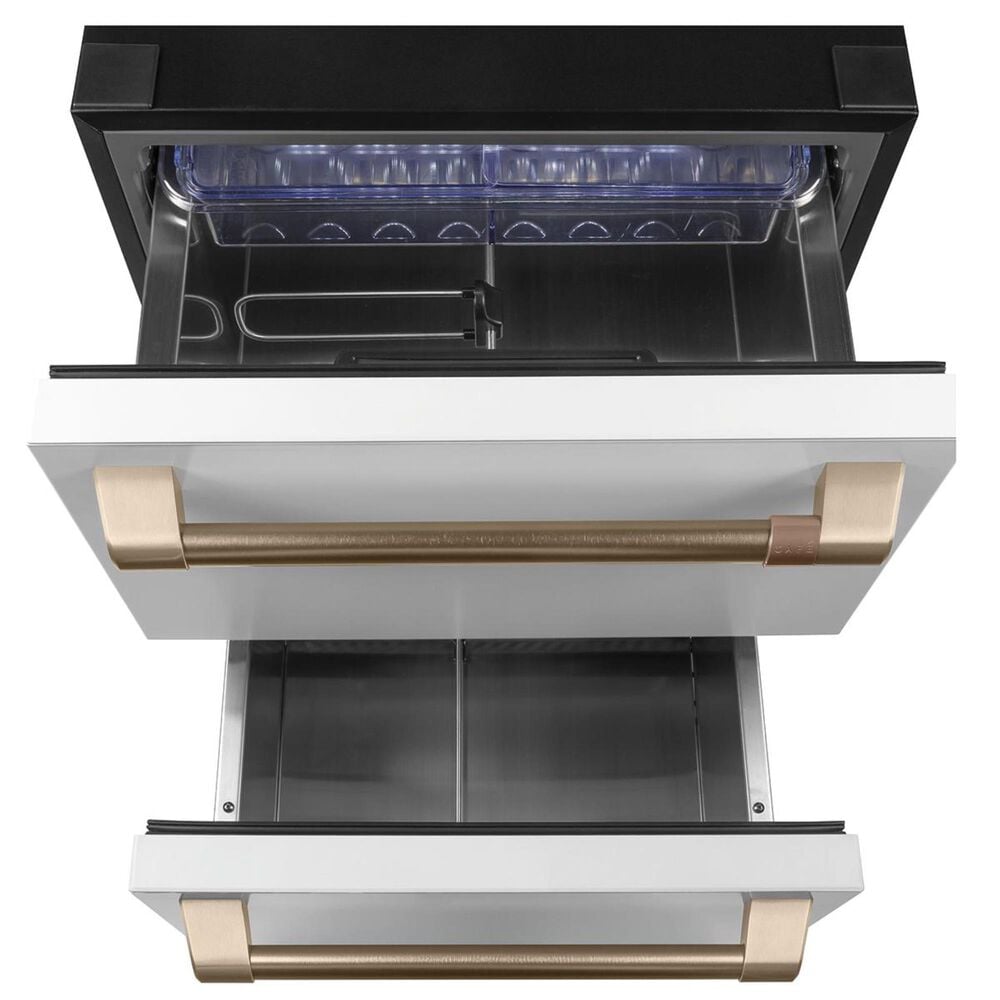 Cafe 5.7 Cu. Ft. Built-In Dual-Drawer Refrigerator in Matte White, , large