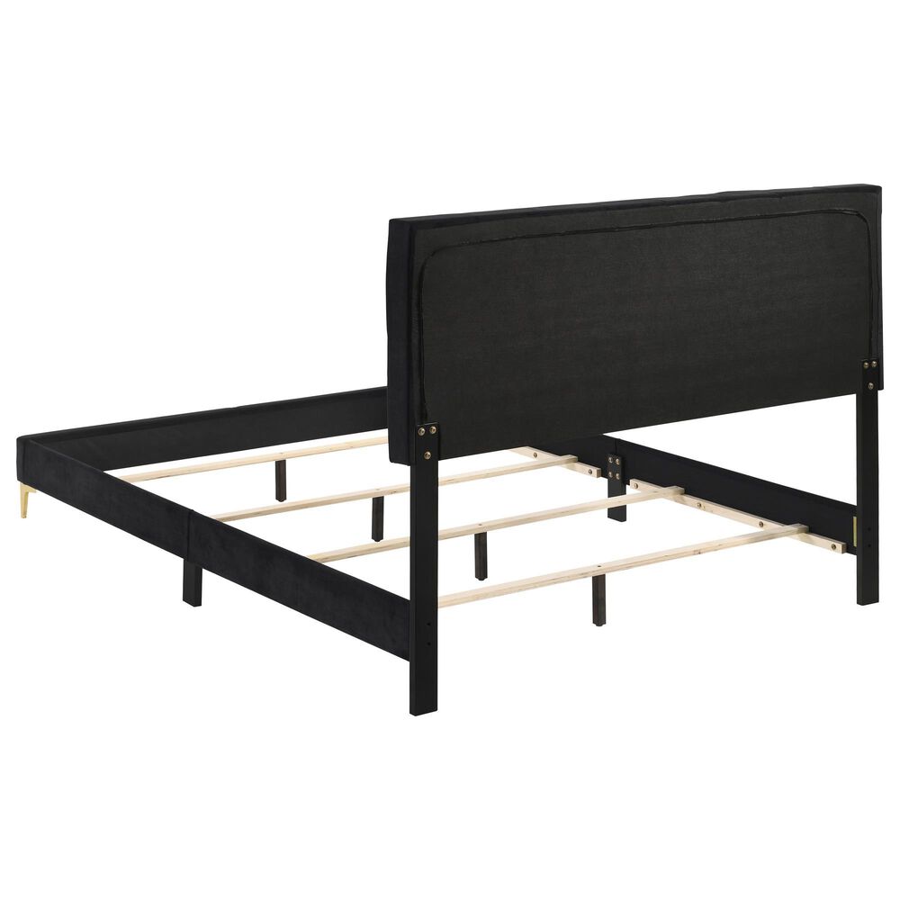 Pacific Landing Kendall 4-Piece Queen Upholstered Bedroom Set in Black and Gold, , large