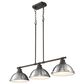 Golden Lighting Duncan 3-Light Pendant with Pewter Shade in Rubbed Bronze, , large