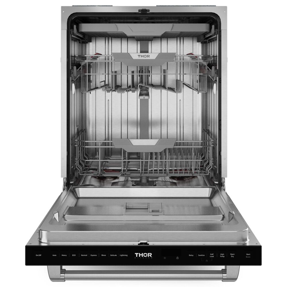 THOR KITCHEN Gordon Ramsay 24&quot; Built-In Dishwasher with Stainless Steel Handle Kit in Matte Black, , large