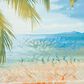 Safavieh Barbados Tropical Beach 3"3" x 5" Gold and Blue Indoor/Outdoor Area Rug, , large