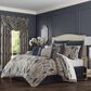 J. Queen New York Luciana 4-Piece King Comforter Set in Indigo, Pale Blue, Brown and Cream, , large