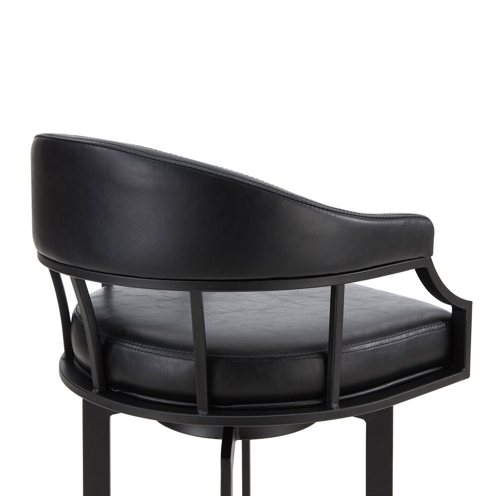 Blue River Pharaoh 26&quot; Swivel Counter Stool in Black, , large