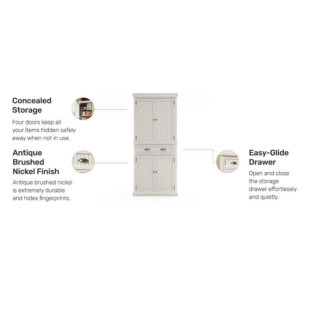 Homestyles Nantucket Pantry in Off-White, , large