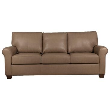 American Leather Sutton Leather Stationary Sofa in Titan Champagne, , large
