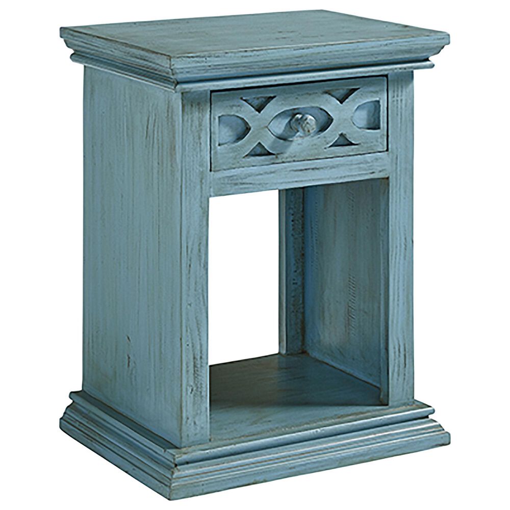 Tiddal Home Luna 1 Drawer Nightstand in Antique Turquoise, , large