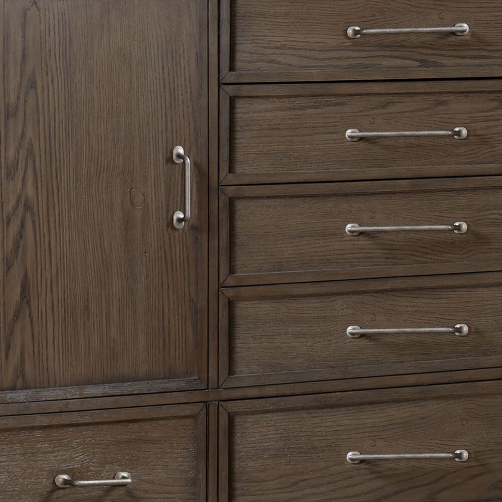 Hawthorne Furniture Preston 6 Drawer Gentlemen&#39;s Chest in Weathered Vintage Oak, , large