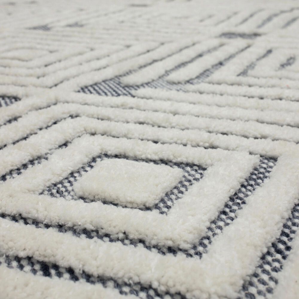 Drew and Jonathan Home Sirocco Tipaza 6&#39; x 9&#39; Black and White Area Rug, , large