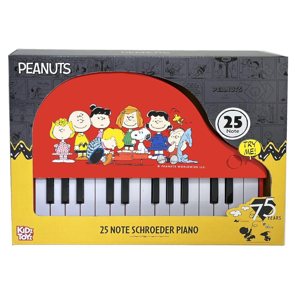 Peanuts Schroeder 25 Note Grand Piano Musical Toy in Red, , large