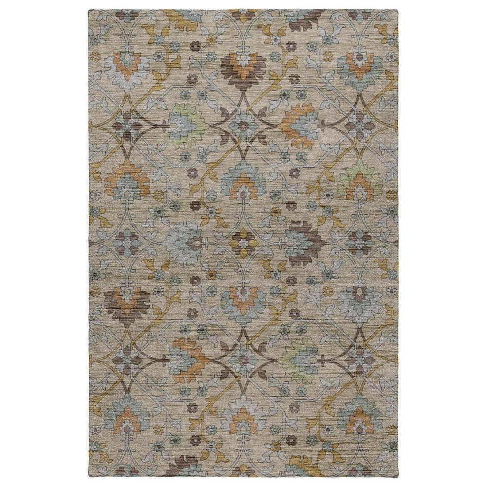 Dalyn Rug Company Silk Road Flax, Beige, Copper, Denim, Aloe and Gold 10" x 14" Area Rug, , large