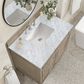 James Martin Vanities Lorelai 36" Single Vanity in Whitewashed Oak with 3 cm Carrara White Marble Top, , large