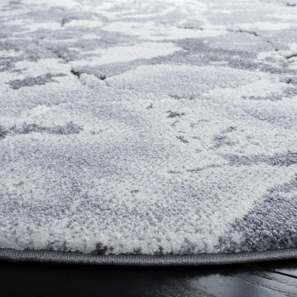 Safavieh Cyrus Shag CYR122F 6&#39;7&quot; Round Grey and Ivory Area Rug, , large