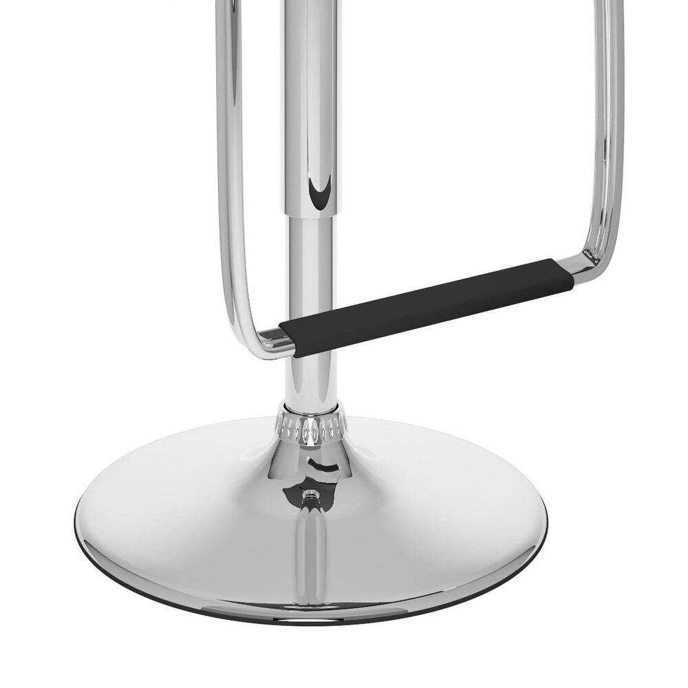 CorLiving Modern Adjustable Foot Rest Barstool with Black Cushion &#40;Set of 2&#41;, , large