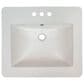 MS International 21" Rectangular Overmount Porcelain Bathroom Sink in White, , large