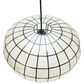 Creative Coop Ollie 1-Light Ceiling Light with White and Black Shade, , large