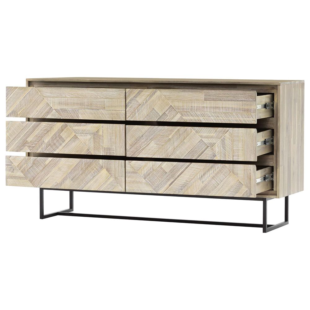 Blue River Peridot 6 Drawer Dresser in Natural Acacia Wood, , large