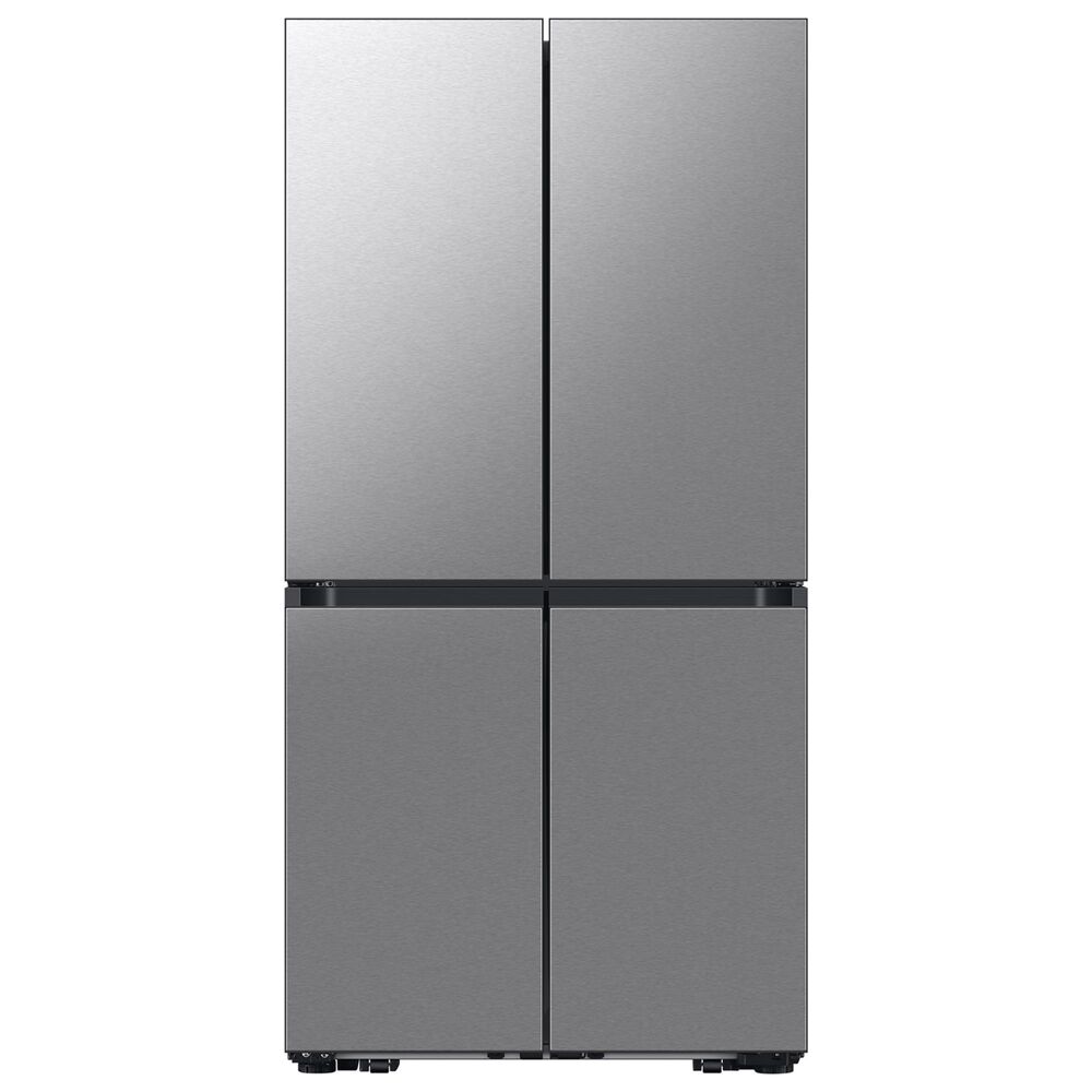 Samsung 23.5 Cu. Ft. Bespoke Counter Depth 4-Door French Door Refrigerator with AI Hybrid Cooling & Beverage Center in Stainless Steel, , large