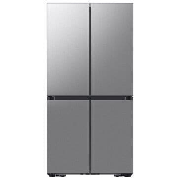 Samsung 23.5 Cu. Ft. Bespoke Counter Depth 4-Door French Door Refrigerator with AI Hybrid Cooling & Beverage Center in Stainless Steel, , large