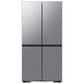 Samsung 23.5 Cu. Ft. Bespoke Counter Depth 4-Door French Door Refrigerator with AI Hybrid Cooling & Beverage Center in Stainless Steel, , large