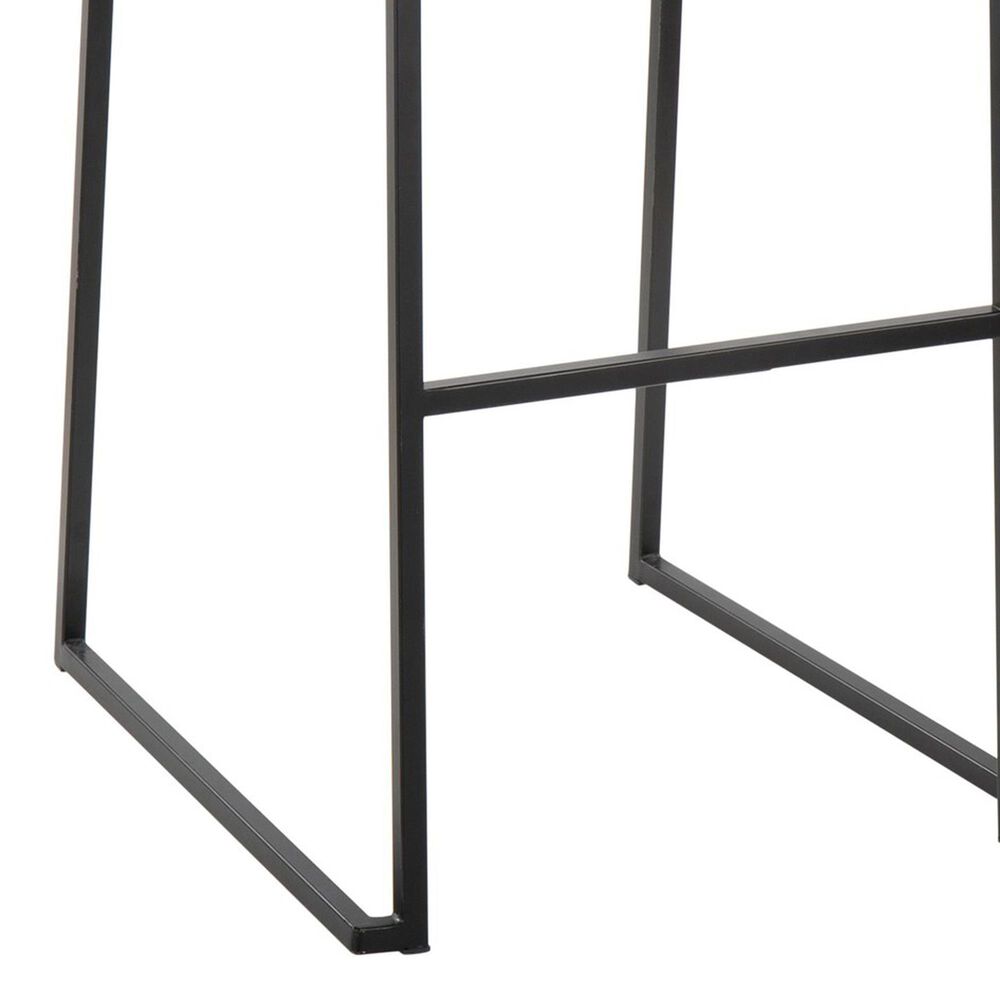 Lumisource Mason Mara Barstool with Grey Cushion in Black and Walnut &#40;Set of 2&#41;, , large