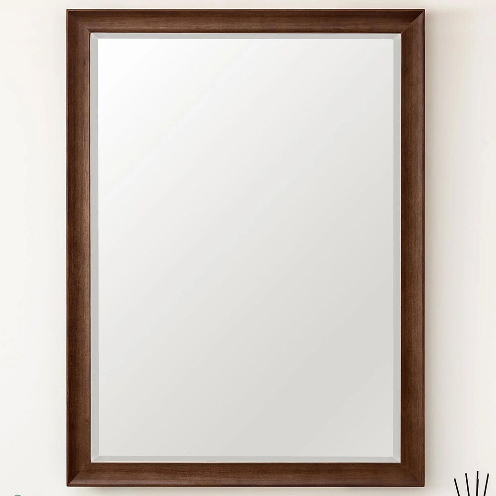 James Martin Vanities Glenbrooke 30" Rectangular Mirror in Mid-Century Walnut, , large