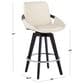 Lumisource Cosmo 26" Swivel Counter Stool with Black Cushion in Black and Chrome (Set of 2), , large