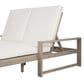 HOMLUX Patio 2-Person Lounge Chair with Grey Frame in Beige, , large