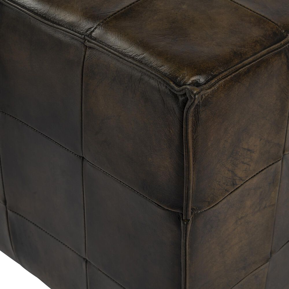 Butler Leon Ottoman in Dark Brown, , large