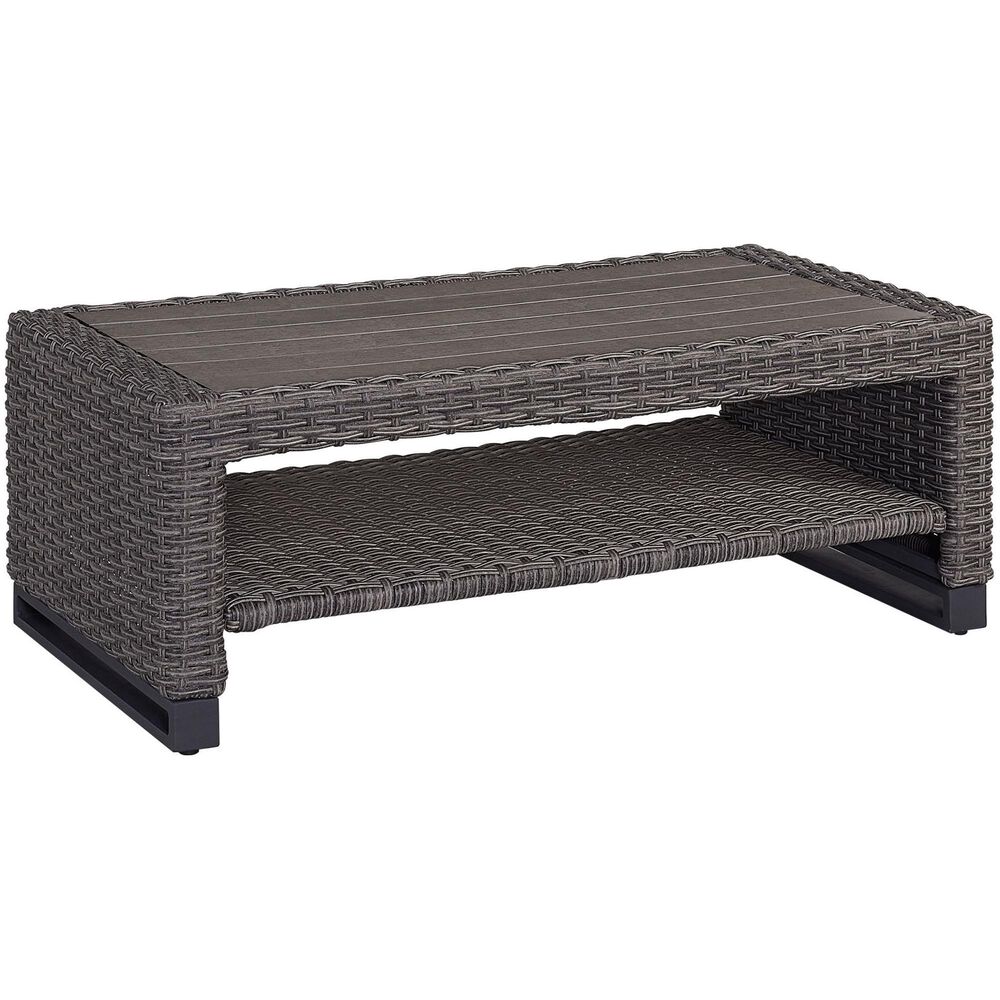 Plank and Hide Addison 5-Piece Conversation Set in Textured Grey/Smoke, , large