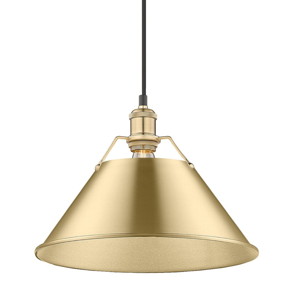 Golden Lighting Orwell 1-Light Wide Large Pendant in Brushed Champagne Bronze, , large