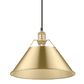 Golden Lighting Orwell 1-Light Wide Large Pendant in Brushed Champagne Bronze, , large