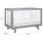 Babyletto Hudson 3-In-1 Convertible Crib and Toddler Conversion Kit in Grey and White, , large