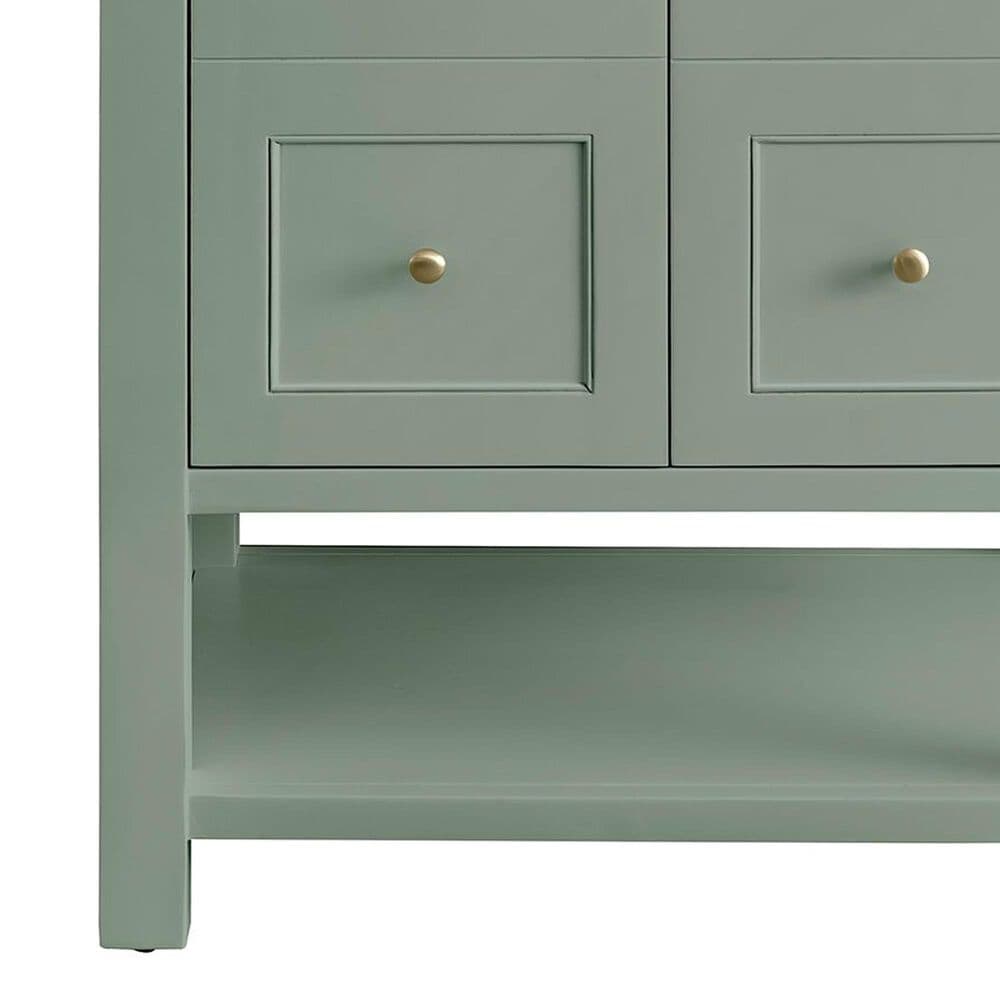 James Martin Vanities Breckenridge 30" Single Bathroom Vanity in Smokey Celadon with 3 cm Carrara White Marble Top and Rectangular Sink, , large