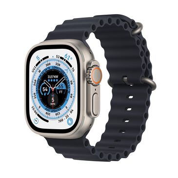 Apple Watch Ultra GPS + Cellular, 49mm Titanium Case with Midnight Ocean Band, , large