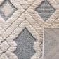 Safavieh Martha Stewart Lucia Shag MSR0728A 4" x 6" White and Light Grey Area Rug, , large