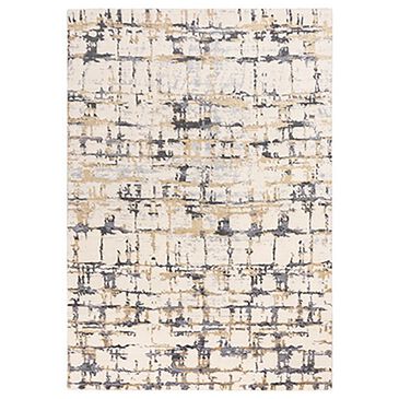 RIZZY Bolero 2"6" x 8" Dark Slate Gray, Beige and Ivory Runner, , large