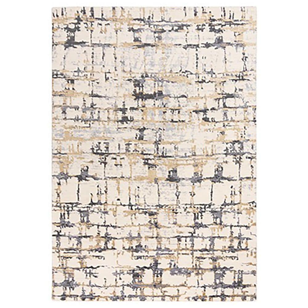 RIZZY Bolero 2"6" x 8" Dark Slate Gray, Beige and Ivory Runner, , large