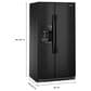 Whirlpool 20.85 Cu. Ft. Counter Depth Freestanding Side by Side Refrigerator in Black, , large