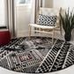Safavieh Adirondack ADR202Z 6" Round Black and Light Grey Area Rug, , large