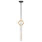 Maxim Lighting Flambeau 1-Light Mini Pendant in Black and Antique Brass, , large