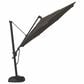 Garden Party Starlux AKZ Plus 11" Octagon Cantilever Umbrella with Black Base in Latitude Gray, , large