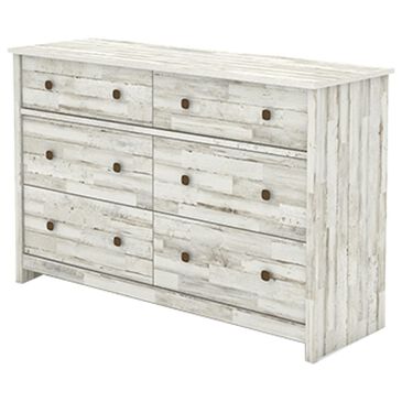 Sauder River Ranch 6-Drawer Dresser in White Plank, , large