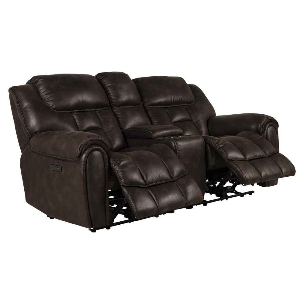 Oxford Furniture Cheers Power Reclining Loveseat in Cowboy Dark Brown, , large