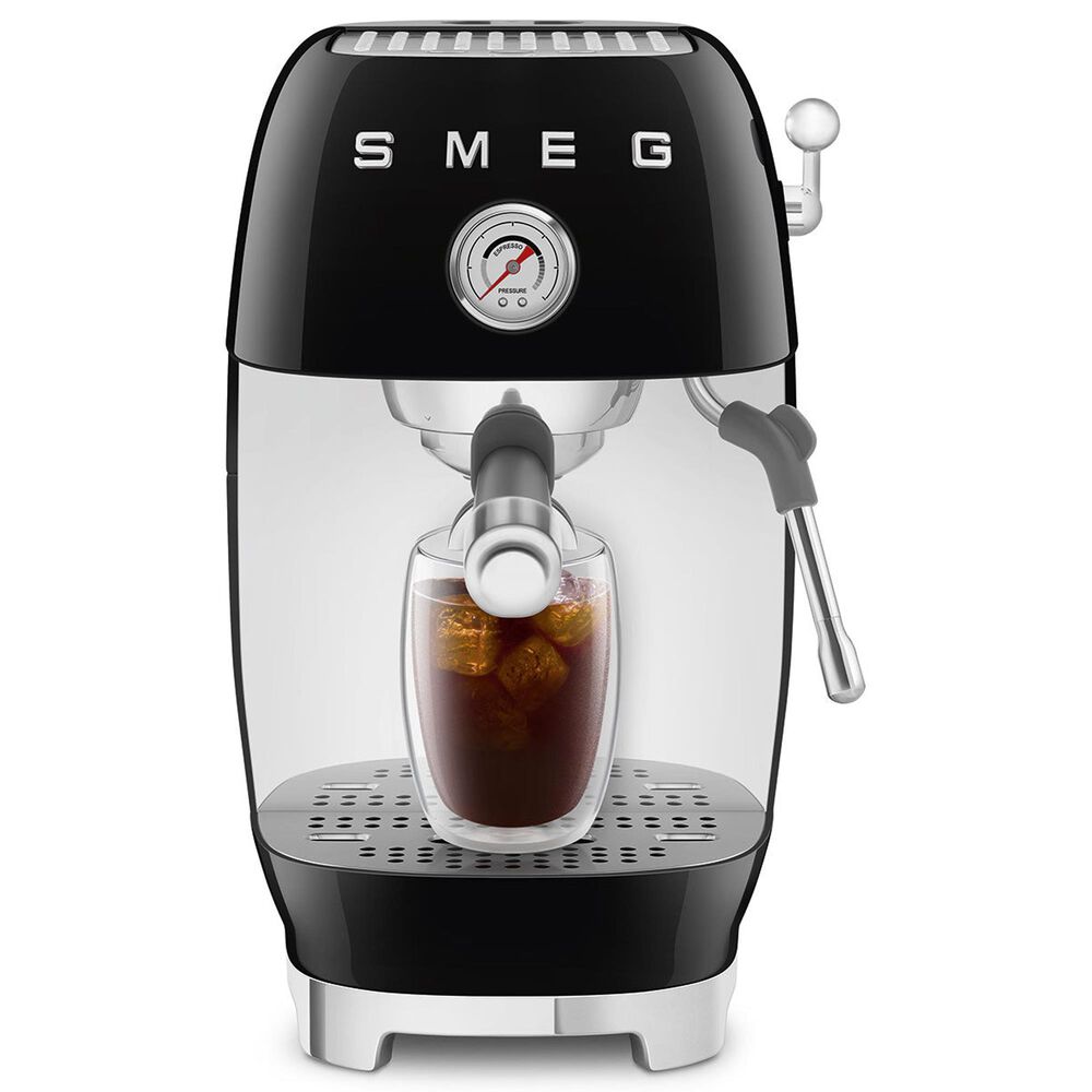 SMEG Retro Style 47 Oz Espresso and Cold Brew Coffee Machine in Matte Black, , large