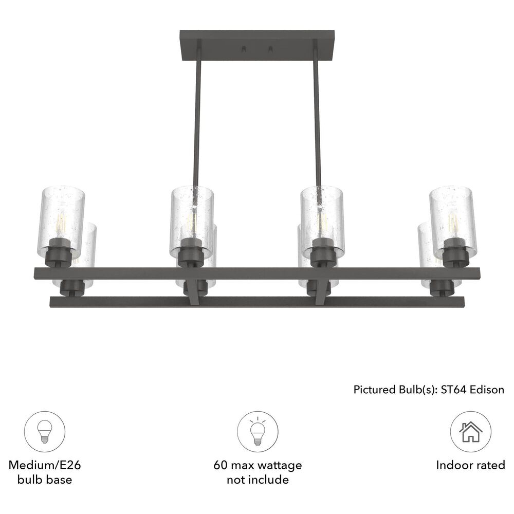 Hunter Hartland 8-Light Linear Chandelier in Noble Bronze, , large