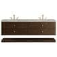 James Martin Allamari 72" Double Bathroom Vanity in Sable with 3 cm Victorian Silver Silestone Top and Rectangular Sinks, , large