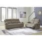 Ashley Side-Swipe Manual Reclining Loveseat in Mocha, , large